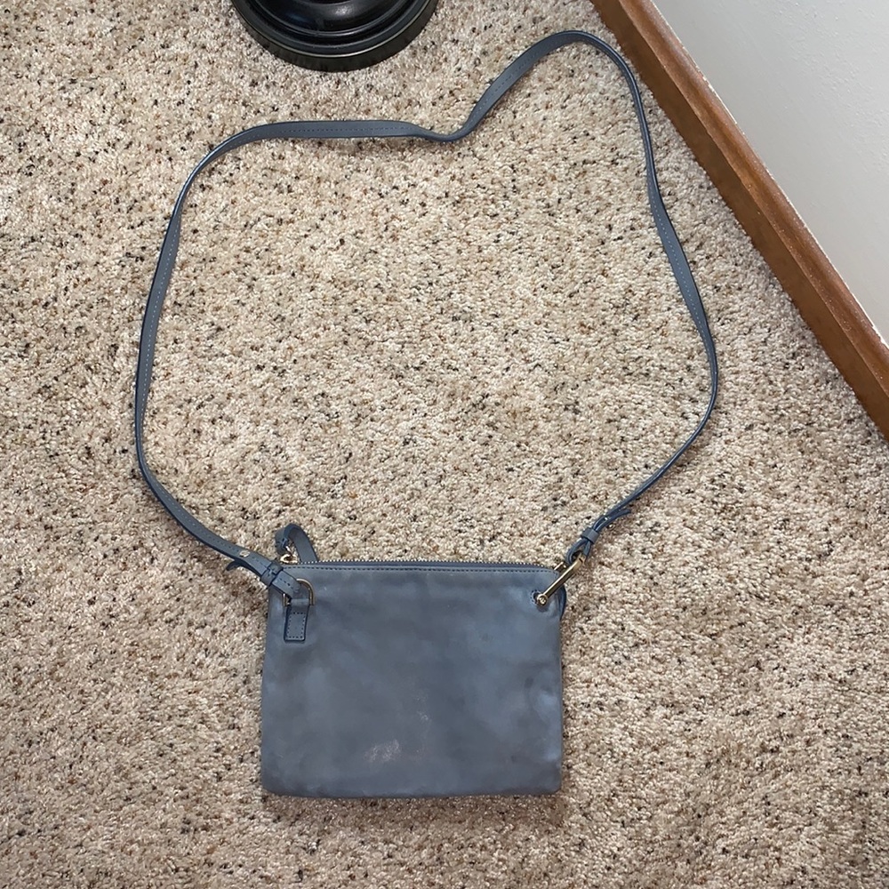 & Other Stories Blue Suede Crossbody Bag